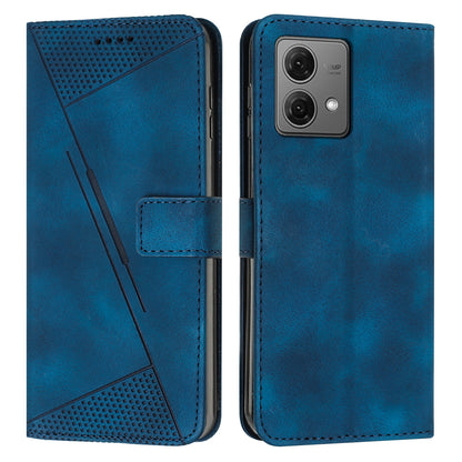 Motorola Edge 40 Neo Dream Triangle Leather Wallet Phone Case with Lanyard, Card Slot, Cash Compartment, Foldable Kickstand, Shockproof PU TPU Protective Cover