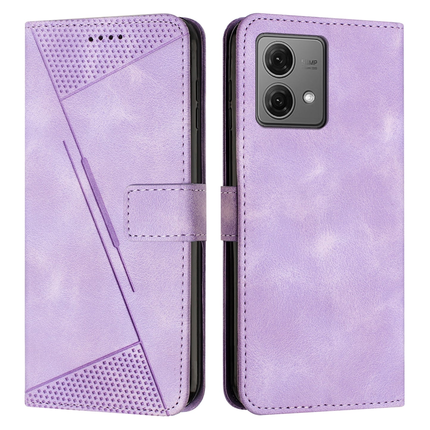 Motorola Moto G Stylus 4G 2023 Dream Triangle Leather Wallet Phone Case with Lanyard, Card Slot, Cash Compartment, Foldable Kickstand, Shockproof PU TPU Protective Cover