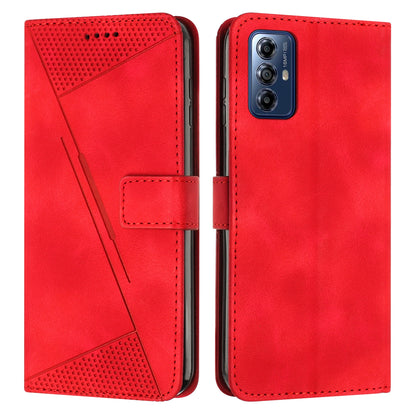 Motorola Moto G Play 2024 Dream Triangle Leather Wallet Phone Case with Lanyard, Card Slot, Cash Compartment, Foldable Kickstand, Shockproof PU TPU Protective Cover