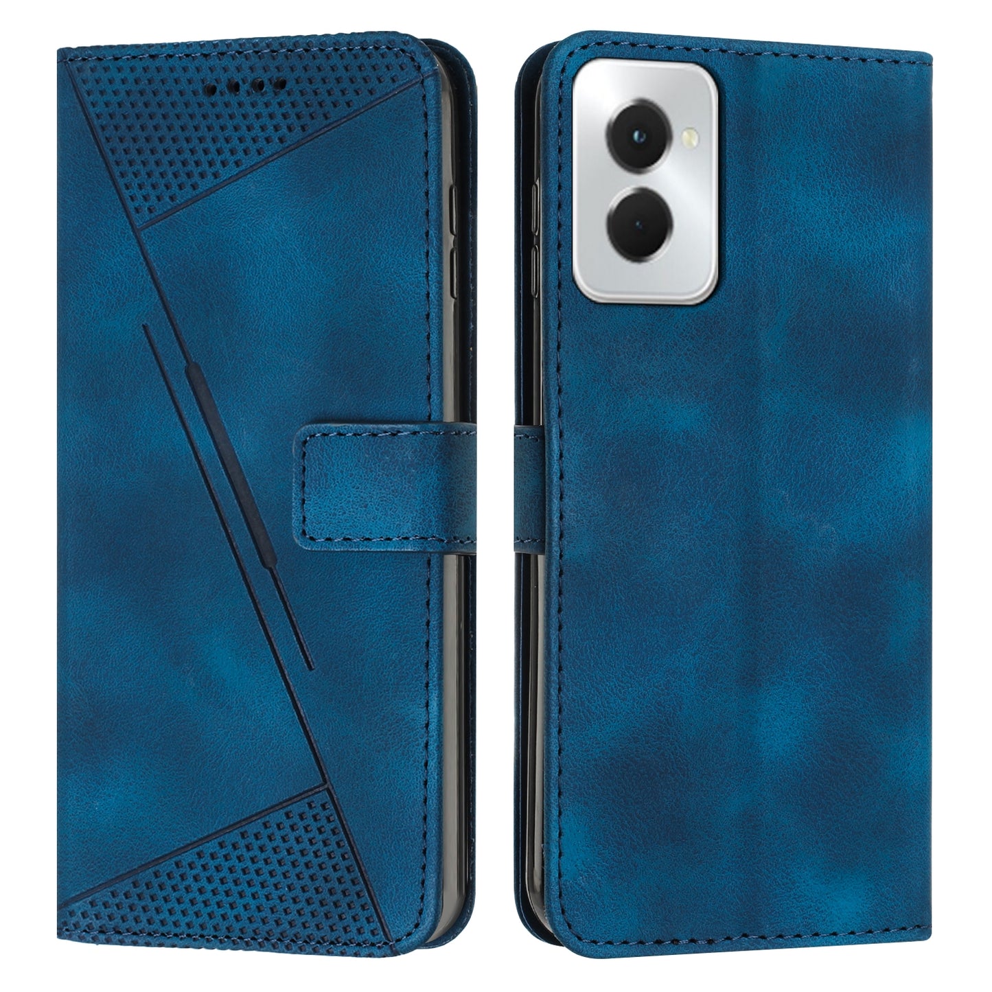 Motorola Moto G Power 5G 2024 Dream Triangle Leather Wallet Phone Case with Lanyard, Card Slot, Cash Compartment, Foldable Kickstand, Shockproof PU TPU Protective Cover