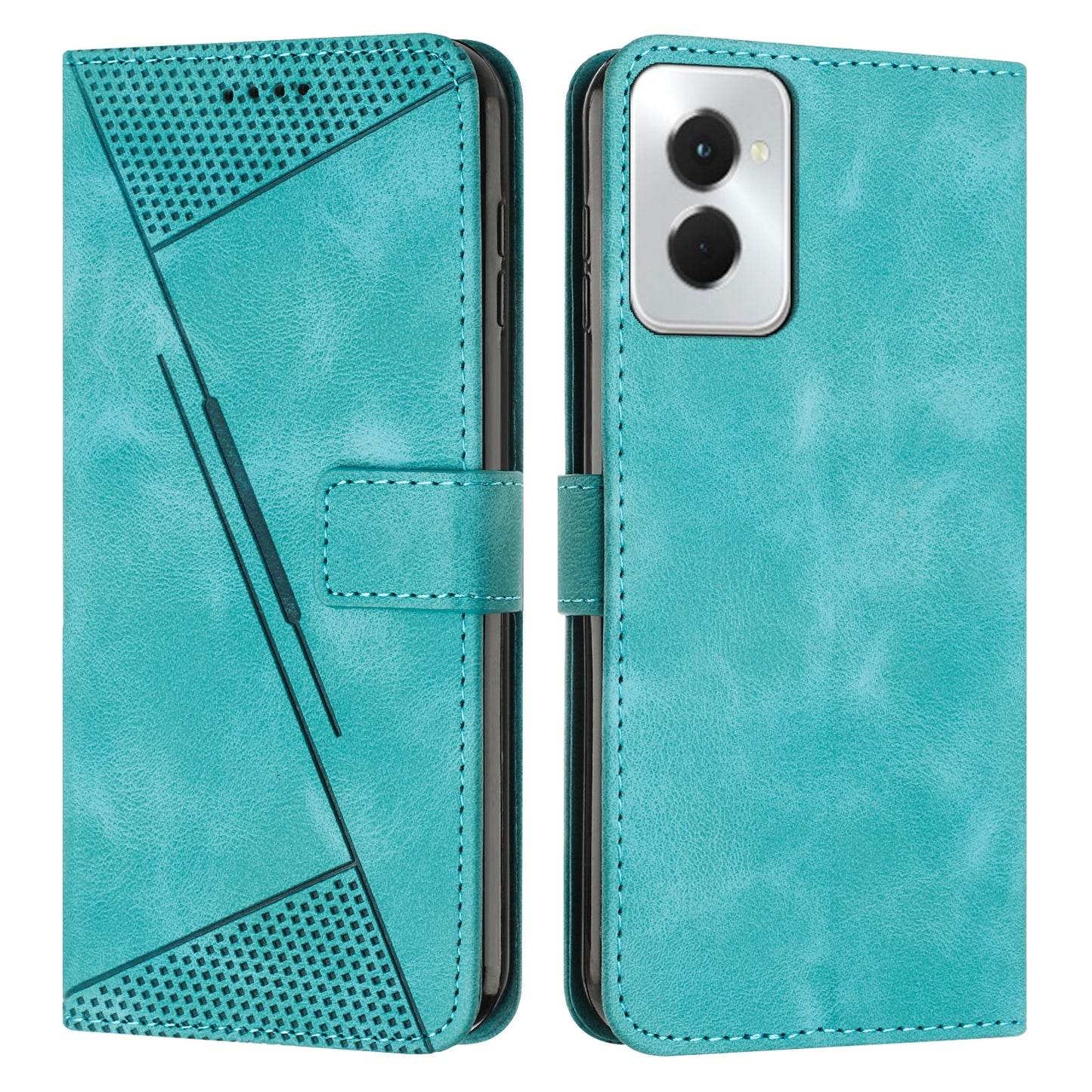 Motorola Moto G Power 5G 2024 Dream Triangle Leather Wallet Phone Case with Lanyard, Card Slot, Cash Compartment, Foldable Kickstand, Shockproof PU TPU Protective Cover
