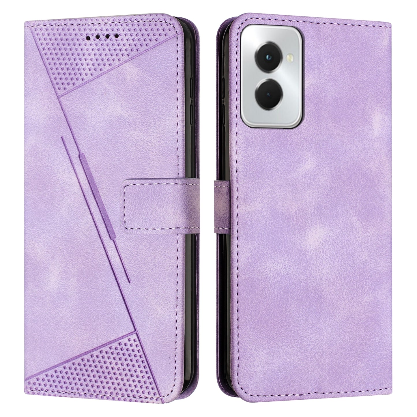 Motorola Moto G Power 5G 2024 Dream Triangle Leather Wallet Phone Case with Lanyard, Card Slot, Cash Compartment, Foldable Kickstand, Shockproof PU TPU Protective Cover