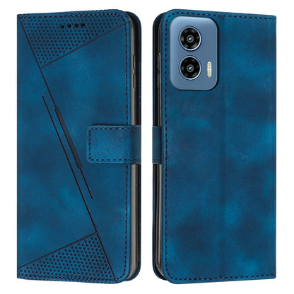 Motorola Moto G 5G 2024 Dream Triangle Leather Wallet Phone Case with Lanyard, Card Slot, Cash Compartment, Foldable Kickstand, Shockproof PU TPU Protective Cover