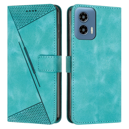 Motorola Moto G 5G 2024 Dream Triangle Leather Wallet Phone Case with Lanyard, Card Slot, Cash Compartment, Foldable Kickstand, Shockproof PU TPU Protective Cover