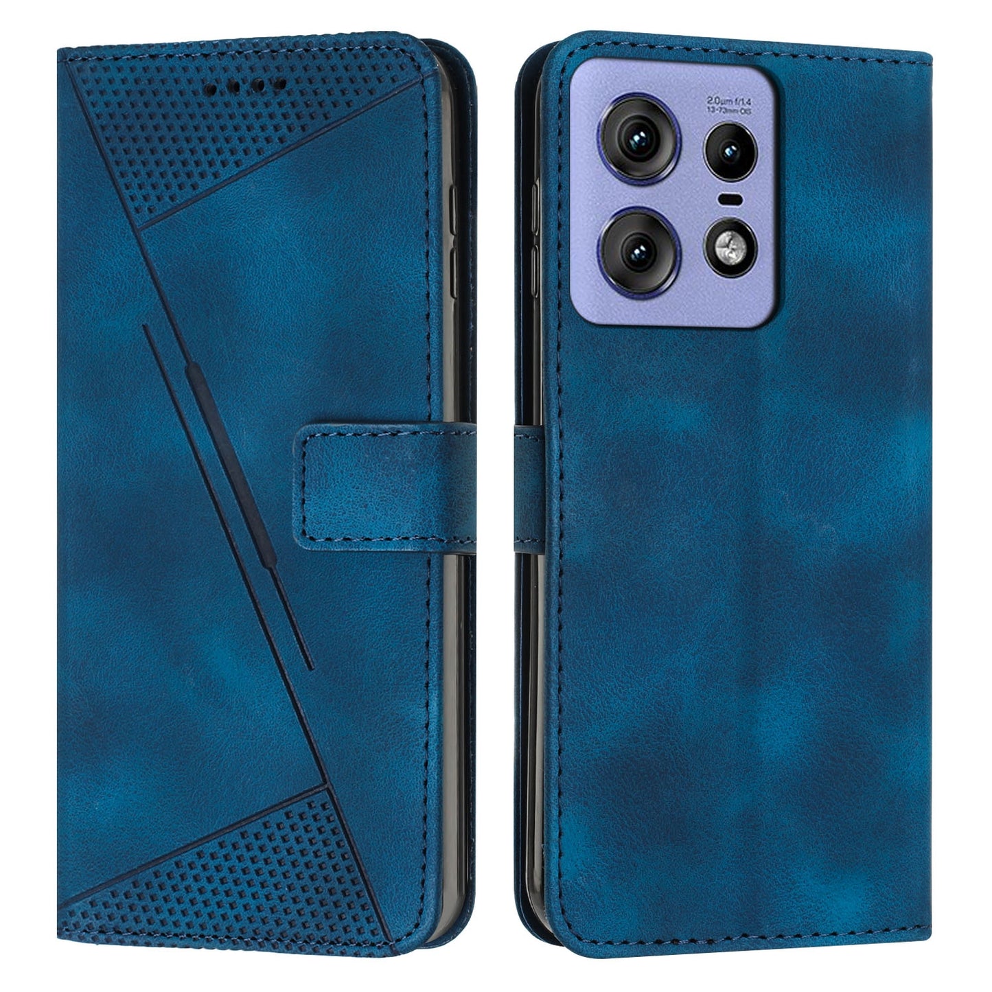 Motorola Edge 50 Ultra Dream Triangle Leather Wallet Phone Case with Lanyard, Card Slot, Cash Compartment, Foldable Kickstand, Shockproof PU TPU Protective Cover