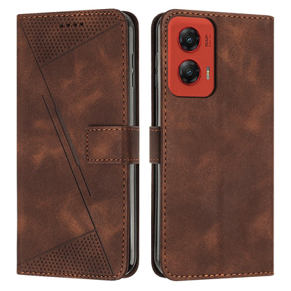 Motorola Moto G Stylus 5G 2024 Dream Triangle Leather Wallet Phone Case with Lanyard, Card Slot, Cash Compartment, Foldable Kickstand, Shockproof PU TPU Protective Cover