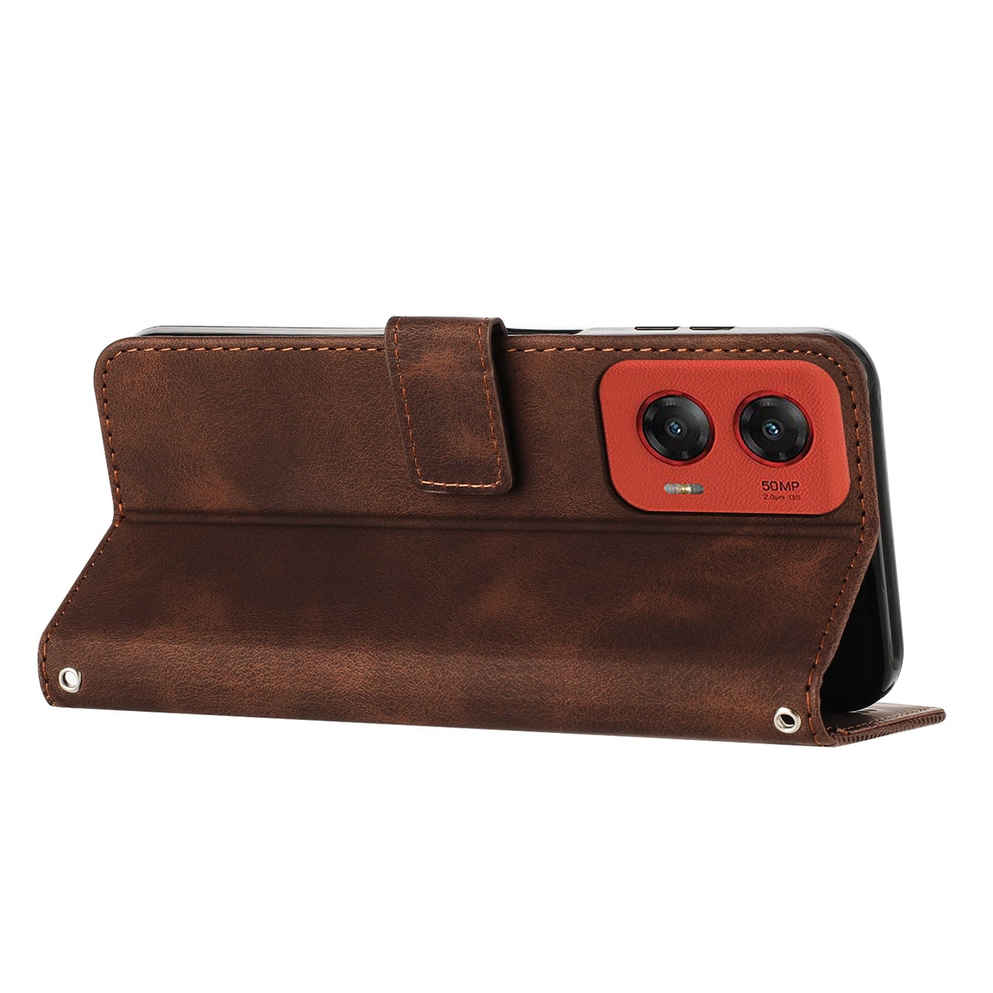 Motorola Moto G Stylus 5G 2024 Dream Triangle Leather Wallet Phone Case with Lanyard, Card Slot, Cash Compartment, Foldable Kickstand, Shockproof PU TPU Protective Cover