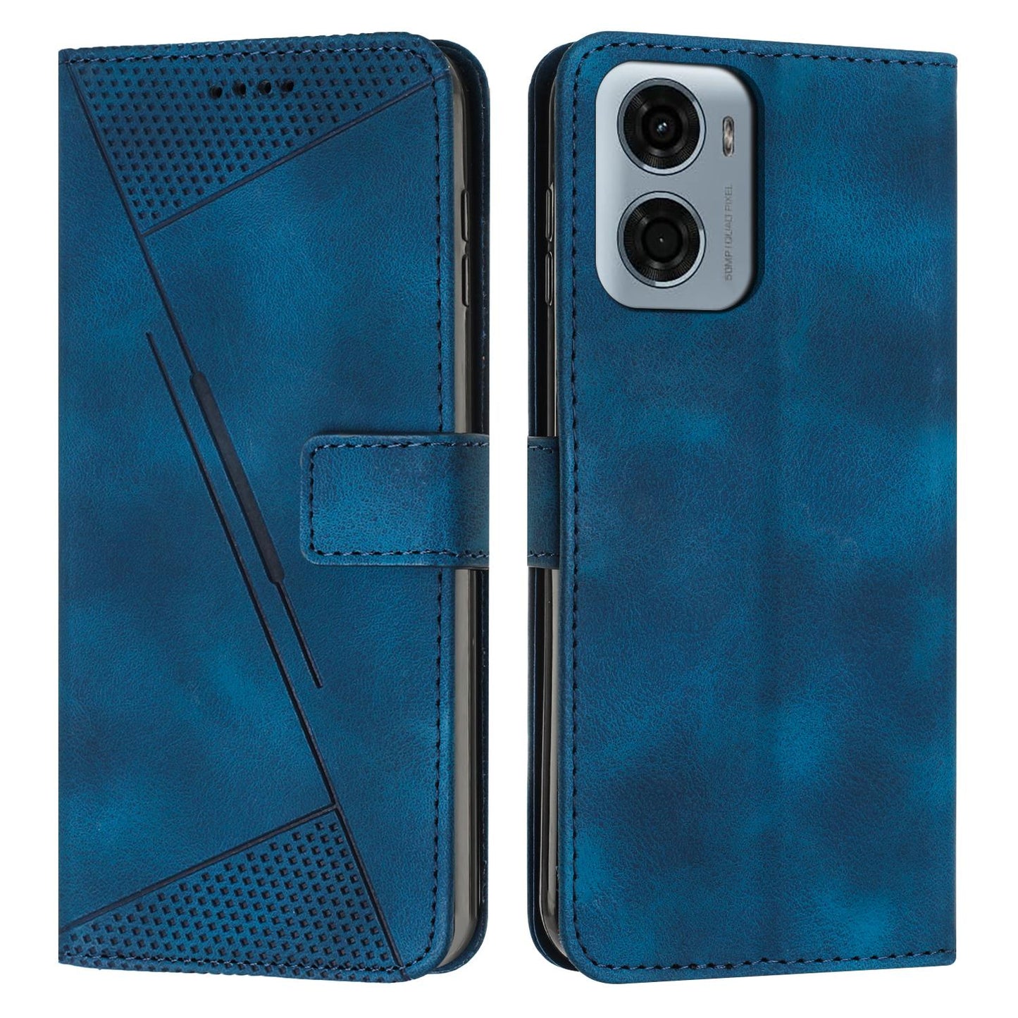 Motorola Moto G05 Dream Triangle Leather Wallet Phone Case with Lanyard, Card Slot, Cash Compartment, Foldable Kickstand, Shockproof PU TPU Protective Cover