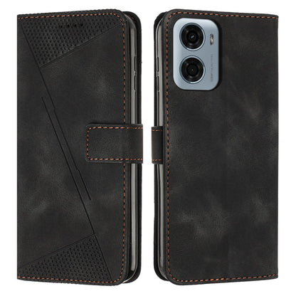 Motorola Moto G05 Dream Triangle Leather Wallet Phone Case with Lanyard, Card Slot, Cash Compartment, Foldable Kickstand, Shockproof PU TPU Protective Cover