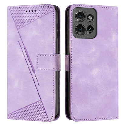 Motorola Moto G 5G 2025 Dream Triangle Leather Wallet Phone Case with Lanyard, Card Slot, Cash Compartment, Foldable Kickstand, Shockproof PU TPU Protective Cover