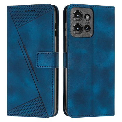 Motorola Moto G Play 2025 Dream Triangle Leather Wallet Phone Case with Lanyard, Card Slot, Cash Compartment, Foldable Kickstand, Shockproof PU TPU Protective Cover