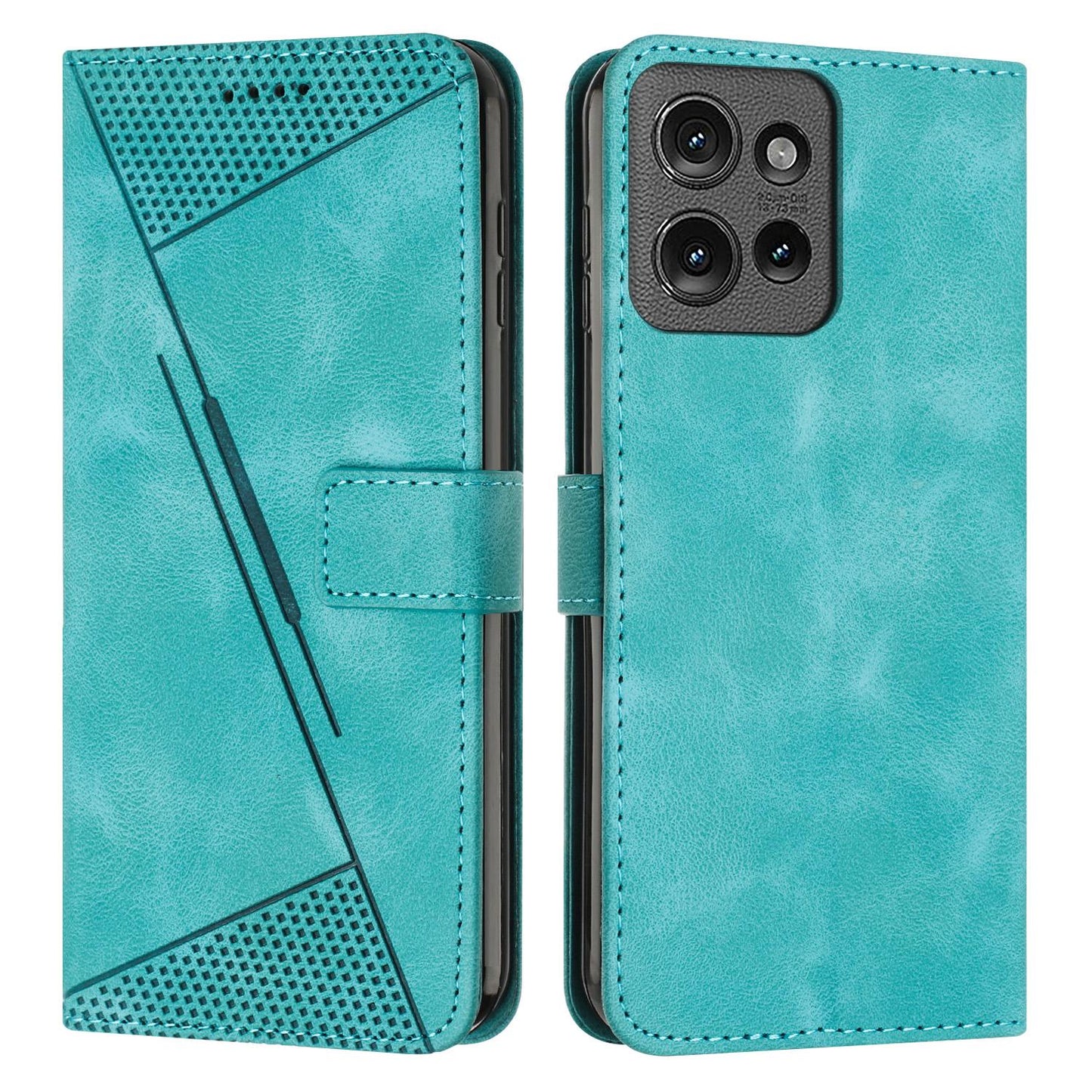 Motorola Moto G Power 2025 Dream Triangle Leather Wallet Phone Case with Lanyard, Card Slot, Cash Compartment, Foldable Kickstand, Shockproof PU TPU Protective Cover