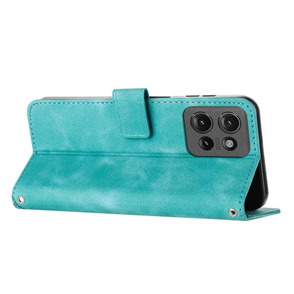 Motorola Moto G Play 2025 Dream Triangle Leather Wallet Phone Case with Lanyard, Card Slot, Cash Compartment, Foldable Kickstand, Shockproof PU TPU Protective Cover