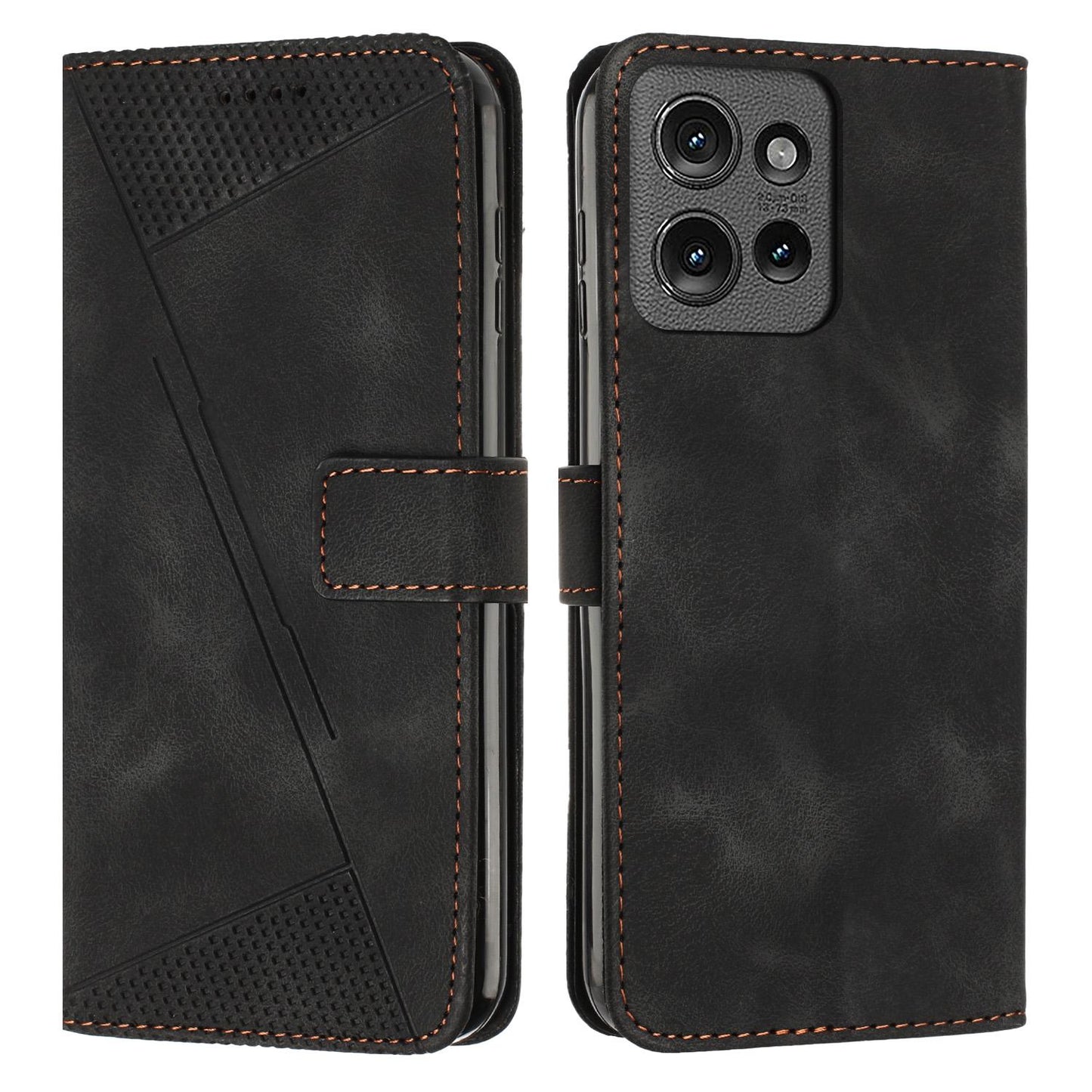 Motorola Moto G Power 2025 Dream Triangle Leather Wallet Phone Case with Lanyard, Card Slot, Cash Compartment, Foldable Kickstand, Shockproof PU TPU Protective Cover