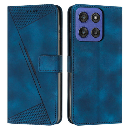 Motorola Moto G Stylus 5G 2025 Dream Triangle Leather Wallet Phone Case with Lanyard, Card Slot, Cash Compartment, Foldable Kickstand, Shockproof PU TPU Protective Cover