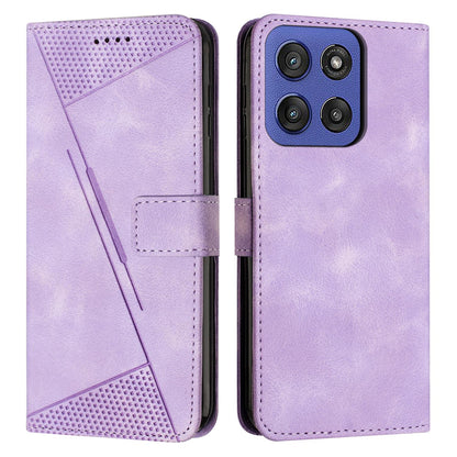 Motorola Moto G Stylus 5G 2025 Dream Triangle Leather Wallet Phone Case with Lanyard, Card Slot, Cash Compartment, Foldable Kickstand, Shockproof PU TPU Protective Cover
