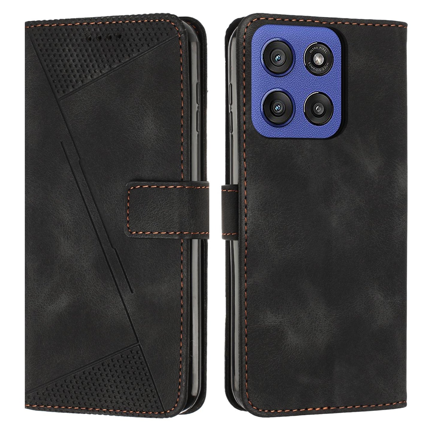 Motorola Moto G Stylus 5G 2025 Dream Triangle Leather Wallet Phone Case with Lanyard, Card Slot, Cash Compartment, Foldable Kickstand, Shockproof PU TPU Protective Cover