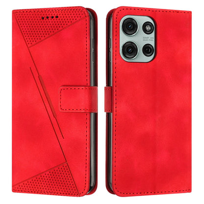 Motorola Moto G86 5G Dream Triangle Leather Wallet Phone Case with Lanyard, Card Slot, Cash Compartment, Foldable Kickstand, Shockproof PU TPU Protective Cover