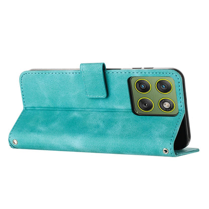 Motorola Edge 70 5G Dream Triangle Leather Wallet Phone Case with Lanyard, Card Slot, Cash Compartment, Foldable Kickstand, Shockproof PU TPU Protective Cover