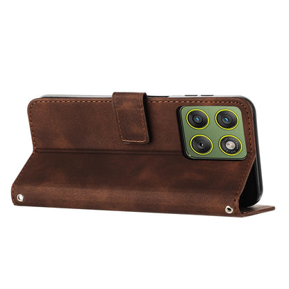 Motorola Edge 70 5G Dream Triangle Leather Wallet Phone Case with Lanyard, Card Slot, Cash Compartment, Foldable Kickstand, Shockproof PU TPU Protective Cover