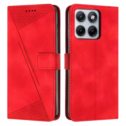 Motorola Edge 70 Fusion 5G Dream Triangle Leather Wallet Phone Case with Lanyard, Card Slot, Cash Compartment, Foldable Kickstand, Shockproof PU TPU Protective Cover