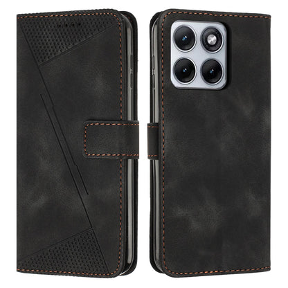 Motorola Edge 70 Fusion 5G Dream Triangle Leather Wallet Phone Case with Lanyard, Card Slot, Cash Compartment, Foldable Kickstand, Shockproof PU TPU Protective Cover