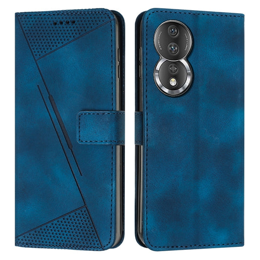 Honor 80 Dream Triangle Leather Wallet Phone Case with Lanyard, Card Slot, Cash Compartment, Foldable Kickstand, Shockproof PU TPU Protective Cover