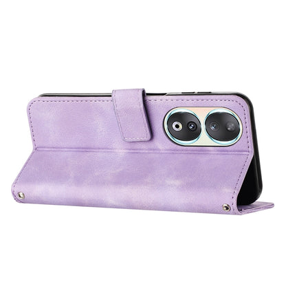 Honor 90 Dream Triangle Leather Wallet Phone Case with Lanyard, Card Slot, Cash Compartment, Foldable Kickstand, Shockproof PU TPU Protective Cover