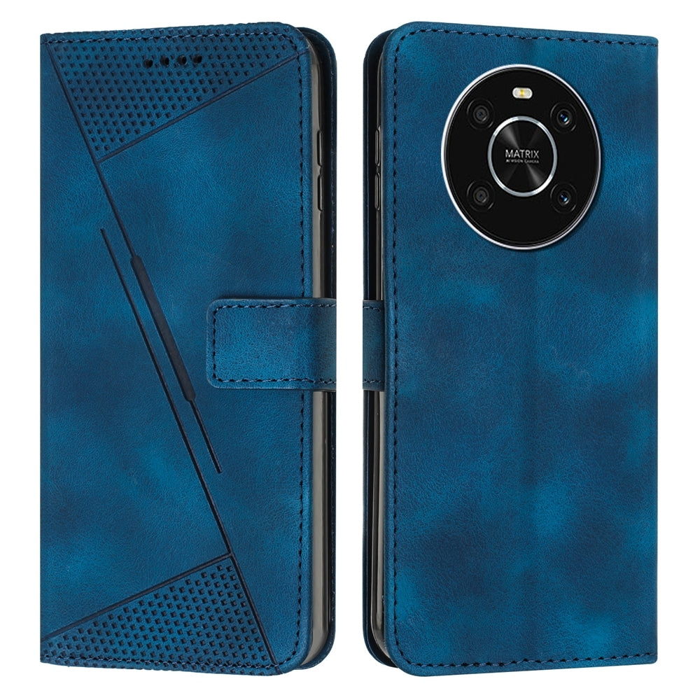 Honor X9 4G Dream Triangle Leather Wallet Phone Case with Lanyard, Card Slot, Cash Compartment, Foldable Kickstand, Shockproof PU TPU Protective Cover