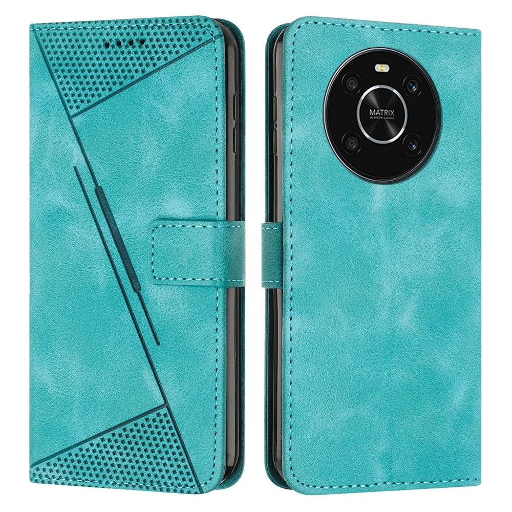 Honor X9 4G Dream Triangle Leather Wallet Phone Case with Lanyard, Card Slot, Cash Compartment, Foldable Kickstand, Shockproof PU TPU Protective Cover