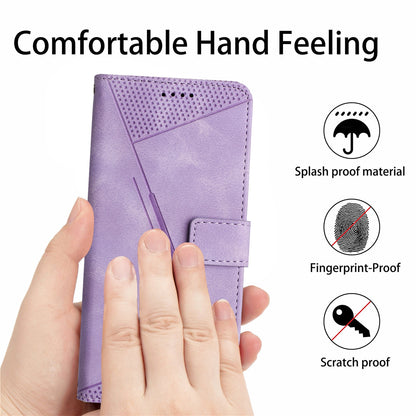 Honor 90 Pro Dream Triangle Leather Wallet Phone Case with Lanyard, Card Slot, Cash Compartment, Foldable Kickstand, Shockproof PU TPU Protective Cover