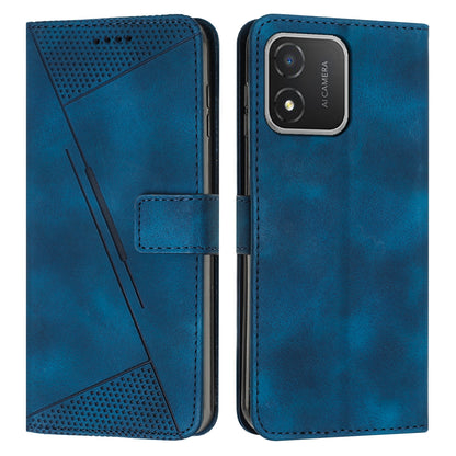 Honor X5 Dream Triangle Leather Wallet Phone Case with Lanyard, Card Slot, Cash Compartment, Foldable Kickstand, Shockproof PU TPU Protective Cover