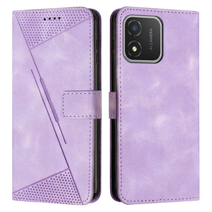 Honor X5 Dream Triangle Leather Wallet Phone Case with Lanyard, Card Slot, Cash Compartment, Foldable Kickstand, Shockproof PU TPU Protective Cover