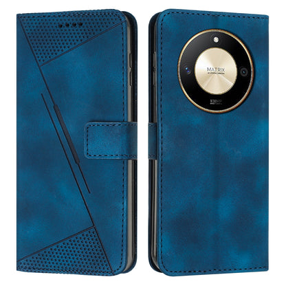 Honor X50 Dream Triangle Leather Wallet Phone Case with Lanyard, Card Slot, Cash Compartment, Foldable Kickstand, Shockproof PU TPU Protective Cover
