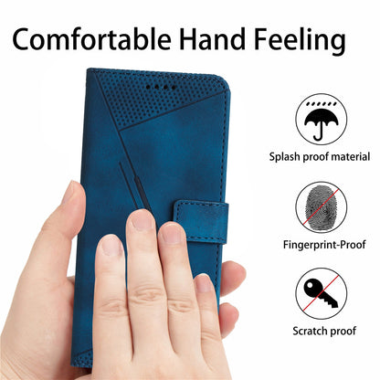 Honor X50 Dream Triangle Leather Wallet Phone Case with Lanyard, Card Slot, Cash Compartment, Foldable Kickstand, Shockproof PU TPU Protective Cover