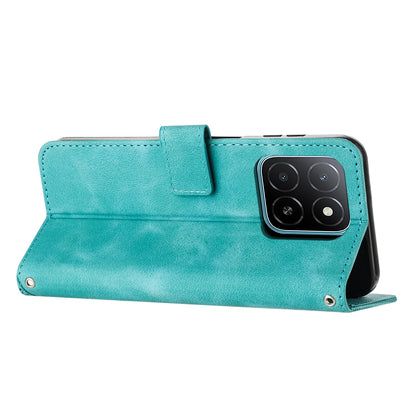 Honor X5b Dream Triangle Leather Wallet Phone Case with Lanyard, Card Slot, Cash Compartment, Foldable Kickstand, Shockproof PU TPU Protective Cover