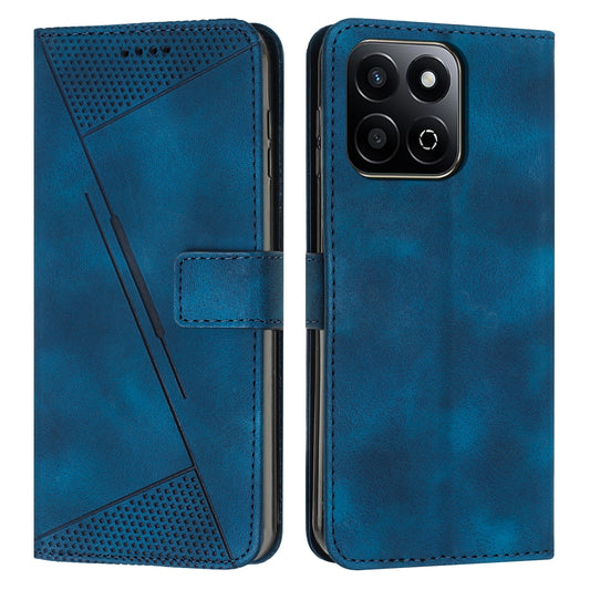 Honor 200 Smart Dream Triangle Leather Wallet Phone Case with Lanyard, Card Slot, Cash Compartment, Foldable Kickstand, Shockproof PU TPU Protective Cover