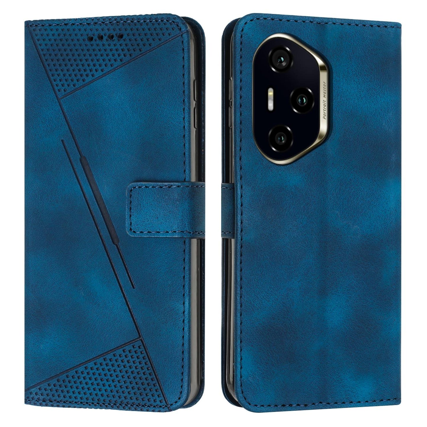 Honor 300 Ultra Dream Triangle Leather Wallet Phone Case with Lanyard, Card Slot, Cash Compartment, Foldable Kickstand, Shockproof PU TPU Protective Cover