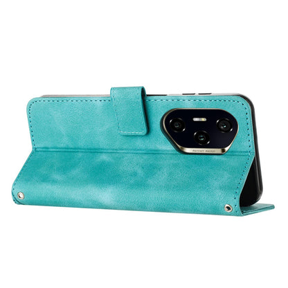 Honor 300 Pro Dream Triangle Leather Wallet Phone Case with Lanyard, Card Slot, Cash Compartment, Foldable Kickstand, Shockproof PU TPU Protective Cover