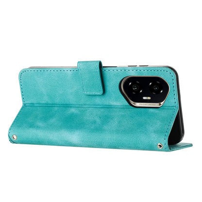 Honor 400 156.5mm Dream Triangle Leather Wallet Phone Case with Lanyard, Card Slot, Cash Compartment, Foldable Kickstand, Shockproof PU TPU Protective Cover