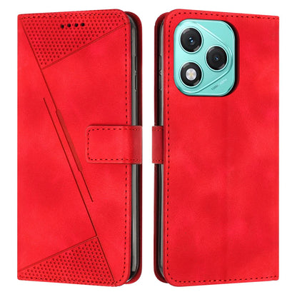 Honor 400 Lite Dream Triangle Leather Wallet Phone Case with Lanyard, Card Slot, Cash Compartment, Foldable Kickstand, Shockproof PU TPU Protective Cover