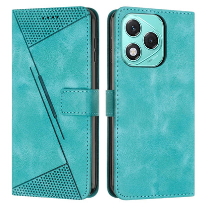 Honor 400 Lite Dream Triangle Leather Wallet Phone Case with Lanyard, Card Slot, Cash Compartment, Foldable Kickstand, Shockproof PU TPU Protective Cover