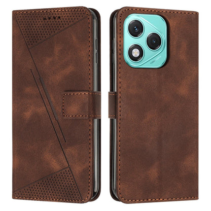 Honor 400 Lite Dream Triangle Leather Wallet Phone Case with Lanyard, Card Slot, Cash Compartment, Foldable Kickstand, Shockproof PU TPU Protective Cover