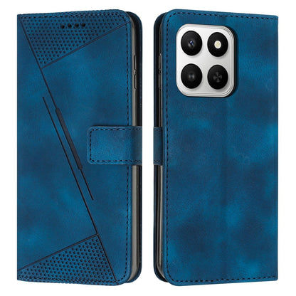 Honor 400 Smart 5G Dream Triangle Leather Wallet Phone Case with Lanyard, Card Slot, Cash Compartment, Foldable Kickstand, Shockproof PU TPU Protective Cover