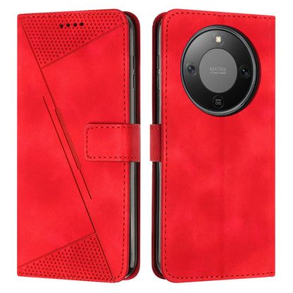 Honor X70 5G Dream Triangle Leather Wallet Phone Case with Lanyard, Card Slot, Cash Compartment, Foldable Kickstand, Shockproof PU TPU Protective Cover