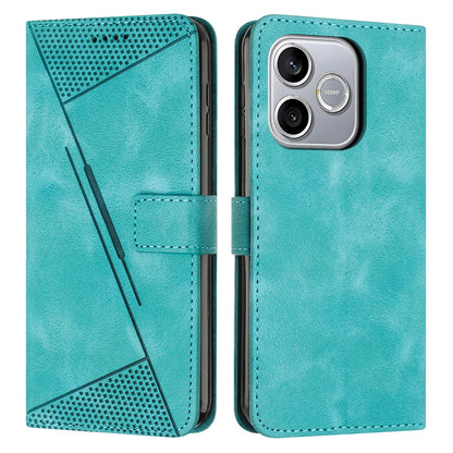Honor 600 Lite Dream Triangle Leather Wallet Phone Case with Lanyard, Card Slot, Cash Compartment, Foldable Kickstand, Shockproof PU TPU Protective Cover