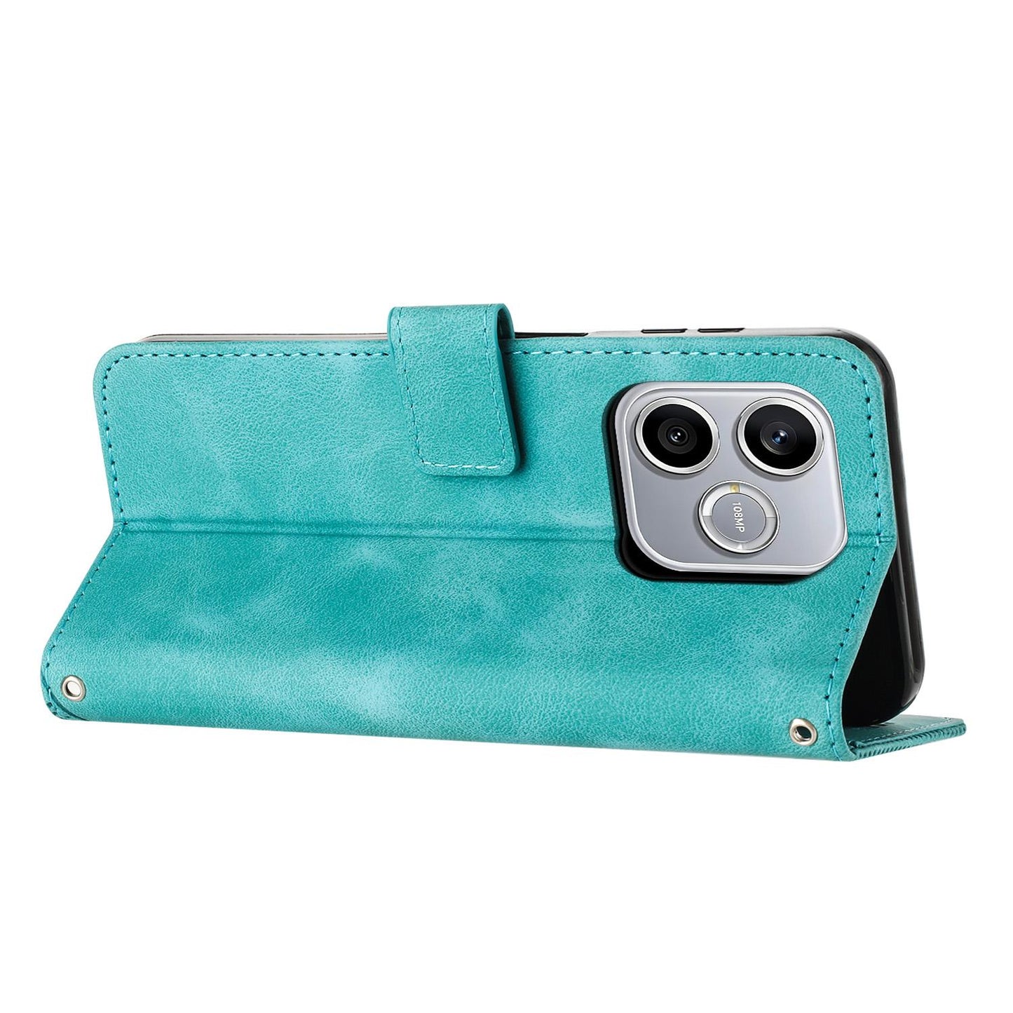 Honor 600 Lite Dream Triangle Leather Wallet Phone Case with Lanyard, Card Slot, Cash Compartment, Foldable Kickstand, Shockproof PU TPU Protective Cover