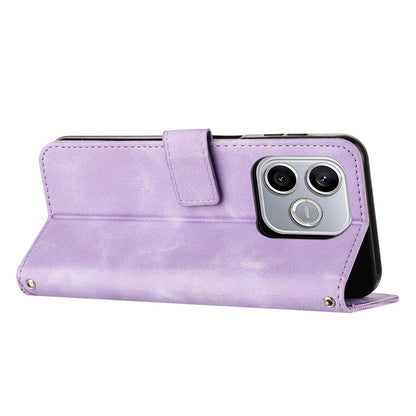 Honor 600 Lite Dream Triangle Leather Wallet Phone Case with Lanyard, Card Slot, Cash Compartment, Foldable Kickstand, Shockproof PU TPU Protective Cover