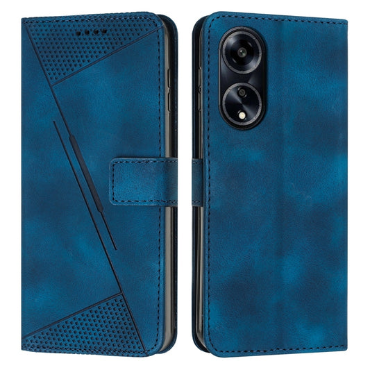 OPPO A1 5G Dream Triangle Leather Wallet Phone Case with Lanyard, Card Slot, Cash Compartment, Foldable Kickstand, Shockproof PU TPU Protective Cover