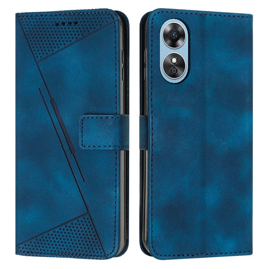 OPPO A1 Pro Dream Triangle Leather Wallet Phone Case with Lanyard, Card Slot, Cash Compartment, Foldable Kickstand, Shockproof PU TPU Protective Cover